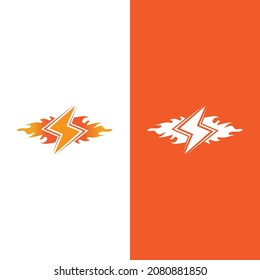 flash thunderbolt logo template design