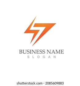 flash thunderbolt logo template design