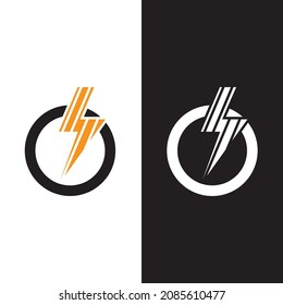 flash thunderbolt logo template design