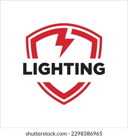 Flash Thunderbolt Protection Energy Power Logo design vector