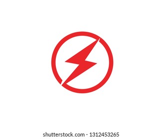 Flash thunderbolt Template vector icon illustration 
