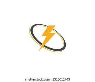 Flash thunderbolt Template vector icon illustration design
