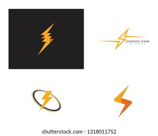 Flash thunderbolt Template vector icon illustration design