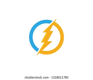 Flash thunderbolt Template vector icon illustration design
