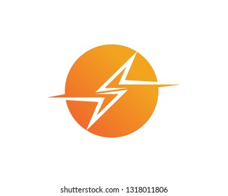 Flash thunderbolt Template vector icon illustration design