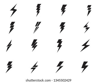 Flash thunderbolt Template vector icon illustration