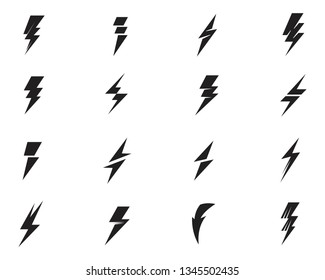 Flash thunderbolt Template vector icon illustration