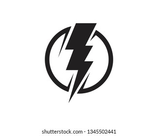 Flash thunderbolt Template vector icon illustration