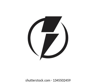 Flash thunderbolt Template vector icon illustration