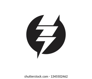 Flash thunderbolt Template vector icon illustration