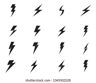 Flash thunderbolt Template vector icon illustration