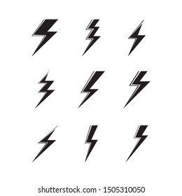 Flash thunderbolt Template vector icon illustration