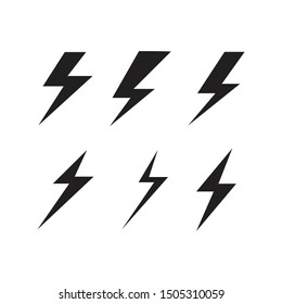Flash thunderbolt Template vector icon illustration