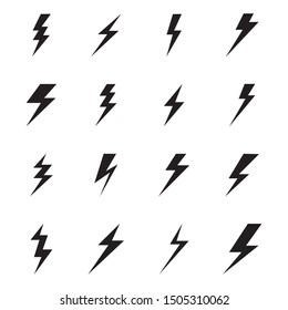 Flash thunderbolt Template vector icon illustration