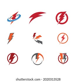 Flash thunderbolt Template vector icon illustration