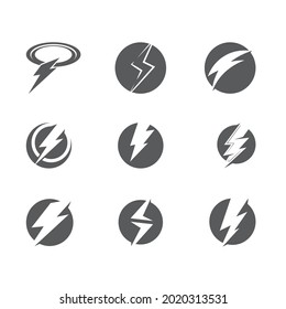 Flash thunderbolt Template vector icon illustration