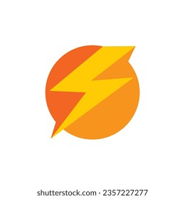 Flash thunderbolt Template vector icon illustration