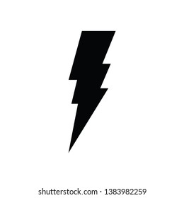 Flash thunderbolt vector icon. Lightning thunder symbol.