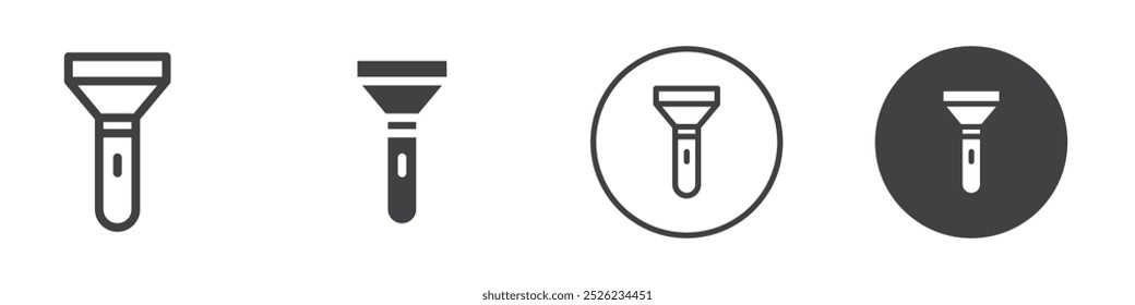 Flash torch icon Simple outline vector logo