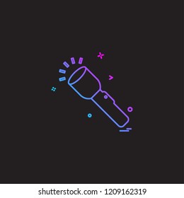 flash torch light icon vector design