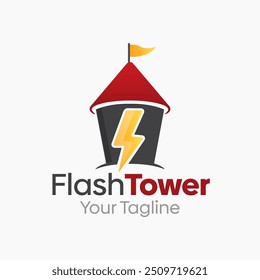 Flash Tower Logo Design Template. Good for Business, Agency, Community and Organization