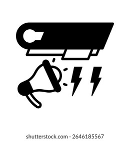 Flash Update dual tone mini illustration glyph icon, use for journalist, broadcasting, news and media UI, UX kit, app and web development, digital or print.