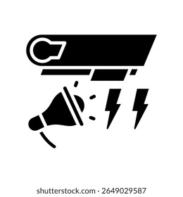 Icono de glifo de Actualizar flash, uso para periodista, transmisión, educación, interfaz de usuario de noticias y medios, kit de UX, desarrollo de App y Web, digital o impreso.