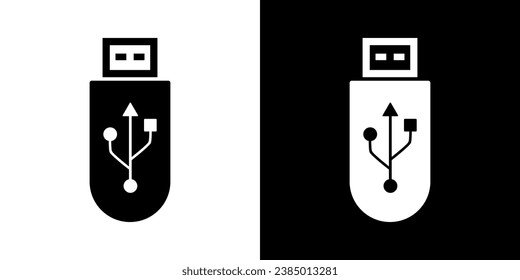 Icono de vector de la unidad USB Flash. Lash disk para memoria de almacenamiento.