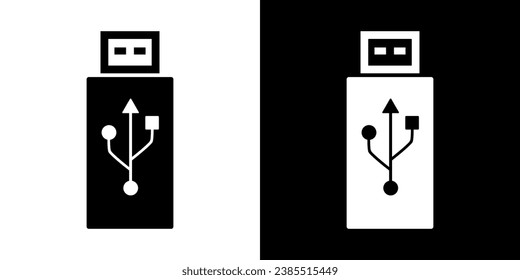 Icono de vector de la unidad USB Flash. Lash disk para memoria de almacenamiento.