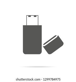 Flash, USB, Memory icon, stock vector. Graphic elements for your design. eps10