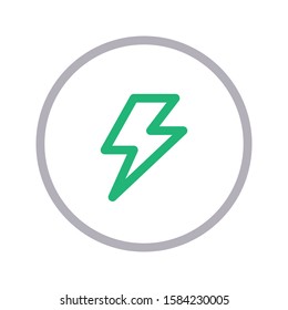 flash vector color line icon 