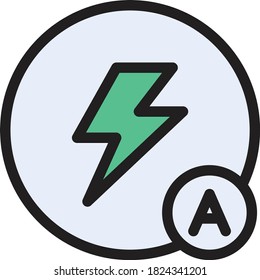 flash vector color line icon 