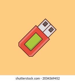 flash vector flat color icon