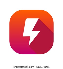 Flash vector Icon. Flat Superhero Symbol.