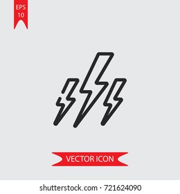 Flash vector icon, illustration symbol