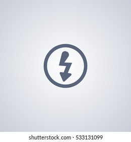 Flash vector icon, lightning vector icon