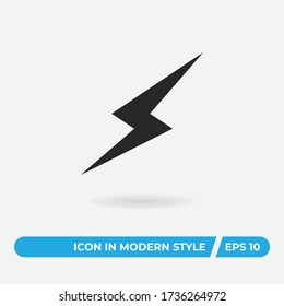 Flash vector icon, simple sign for web site and mobile app.