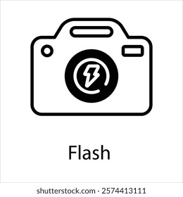 Flash Vector icon stock illustration