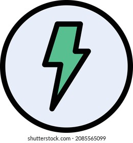 ilustración del vector flash en un fondo transparente. Símbolos de calidad premium. Icono vectorial de trazo para el concepto y diseño gráfico.
