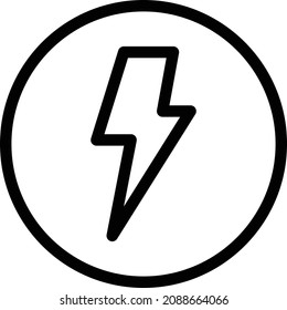 flash Vector illustration on a transparent background. Premium quality symbols. Stroke vector icon for concept and graphic design.