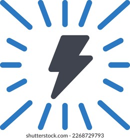 Flash-Vektorgrafik auf transparentem Hintergrund. Hochwertige Symbole. Glyphen Vektorsymbole für Konzept und Grafikdesign. 
