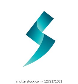 Flash vector logo template, thunder, Lightning, Letter S, Form of thunder with the initials S