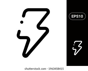 Flash vector modern and stylish line icon for digital website and apps