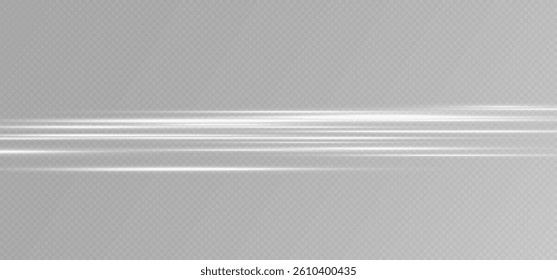 
Flash of white light. Horizontal lines of light. Rays, laser.