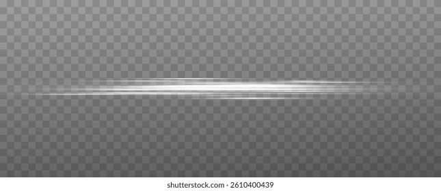 
Flash of white light. Horizontal lines of light. Rays, laser.