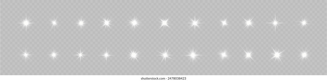 Flash white sun, star flashed with sparkles.