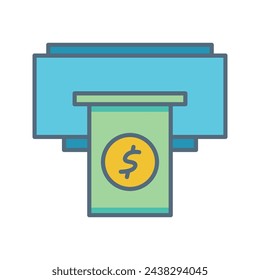 Icono de vector de dinero. Icono de tecnología financiera