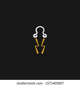 flash women ice logo vector concept with elegant and modern styles