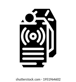 Blinkbang grenade glyph Symbol Vektorgrafik. Blitzknall-Granatzeichen. isoliertes Kontursymbol