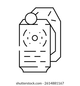 flashbang grenade line icon vector. flashbang grenade sign. isolated contour symbol black illustration